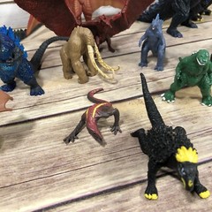 Godzilla Action Figures LOT OF 15 TV Movie Monsters Rodan, Many Godzillas