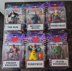 NECA Toony Terrors Action Figures Lot: Freddy, Pennywise,Jason,The Nun, Micheal