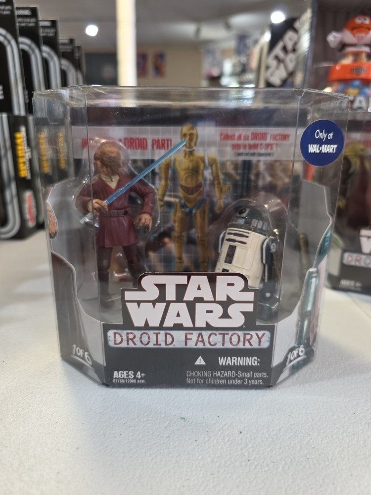 Jedi Master Plo Koon & R4-F5 1 of 6 STAR WARS Walmart Droid Factory NEW Sealed