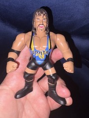 LOOSE Rare TRT Title Run Toys WRATH Blue Gear Retro Style WCW Adam Bomb 4.5″ fig