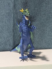 Kid Galaxy Poseable Dragon Figure | Blue & Green Dragon Action Toy