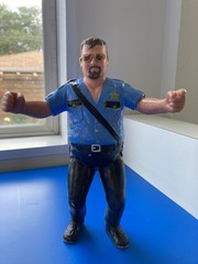 Vintage 1989 WWF LJN Big Boss Man Grand Toys Series 6 WWE Figure Rare 8” Orig