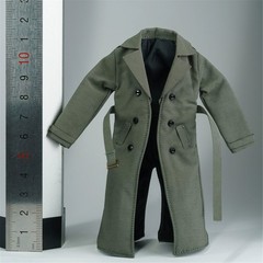 1/12 Scale Unisex Trench Coat for 6” Male & Female Action Figure Doll Clothes