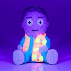 Back To The Future made By Robots BlackLight Marty McFly Dr Brown Delorean Set