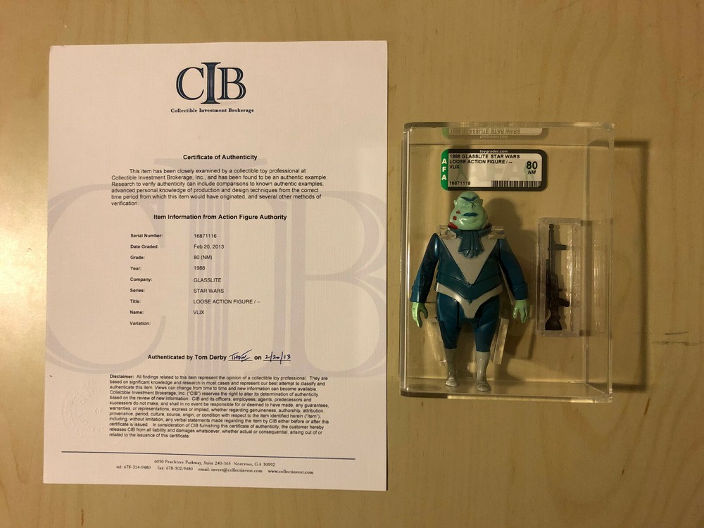 Vintage Star Wars Droids TV Series Glasslite Vlix figure AFA 80