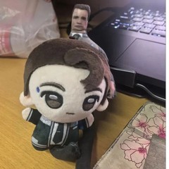 10cm ‌Detroit: Become Human Connor Plush Doll Toy Plushie Pendant Keychain