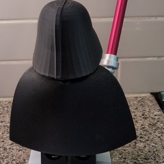 Star Wars Darth Vader Action Figure Black w/ Red Lightsaber Helmet Stand