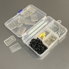 Gi Joe part Repair Box 100 T Hook 100 O-Rings 200 Screws & 10 Stand & 4 tool