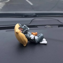 Tom & Jerry Sleeping Dream Figurines Dashboard Ornaments Cartoon Collectible Dec