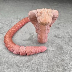 3D Printed Python Snake Pink 15” Kids Fun Toy
