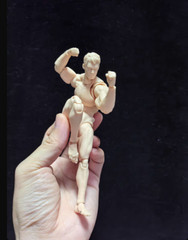 US Wind Toys 1/12 Pale Skin Flexible Man Jointed 6″ Male Figure Head Body Toy