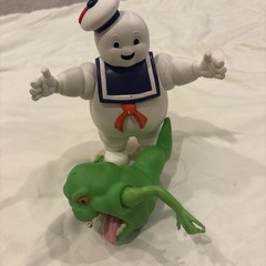 Vintage 1984 Ghostbusters Stay Puft Marshmallow Man & Slimer Read Pictures