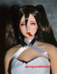 1:6 Ponytail Girl Obitsu Female Head Sculpt For 12″ PH UD JO LD Figure Body Doll