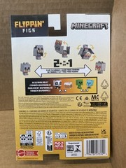Minecraft Flippin’ Figs 2 in 1 Tamed Wolf + Hostile Wolf Ages 6+ Transforms