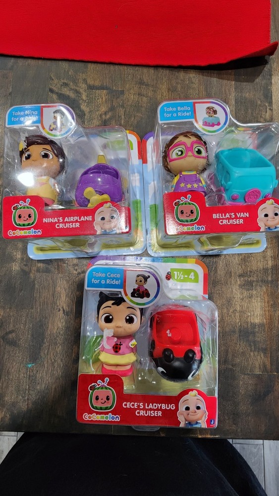 CoComelon 3 Pack Toy Figures & Vehicles 1 1/2 – 4 Years NEW In Box