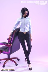 JO22X-23 1/6 Long Sleeved Shirt & Short Skirt Clothing Fit 12in Body Figures