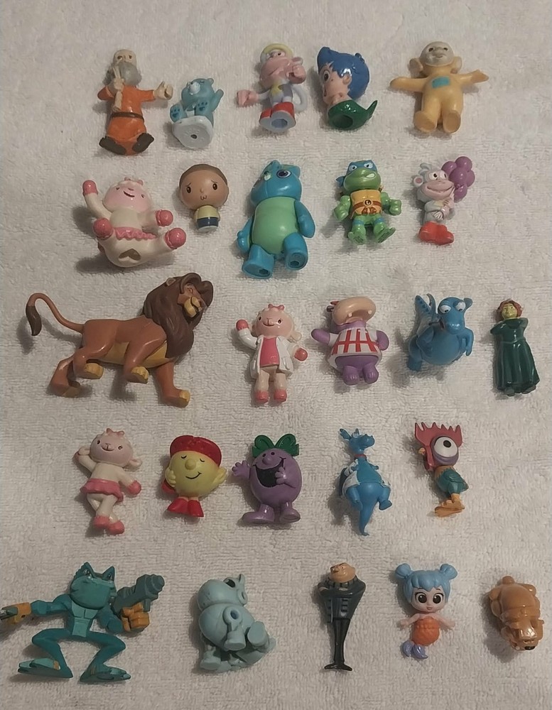 Vintage Mini Figures Assorted Characters Lot Of 25 PVC Vinyl Plastic 1980 1990s
