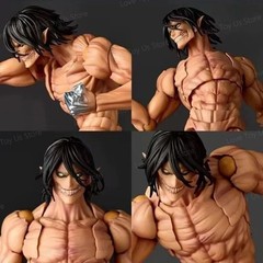 New Revoltech Amazing Yamaguchi Eren Jaeger Attack on Titan Action Figure Anime
