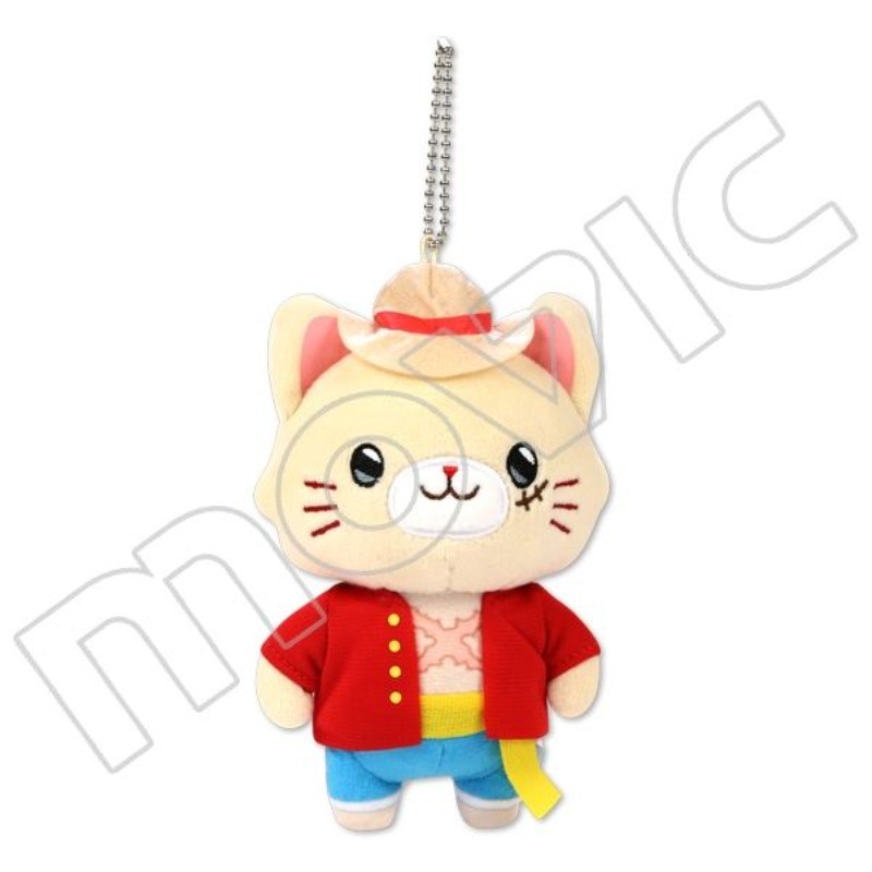 MOVIC Authentic One Piece Sanji Cat Eye Mask Plush Keychain – Anime Collectible