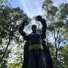 Batman Franchise Batman Action Figure w/ Cape, Plastic, Gray Black Yellow