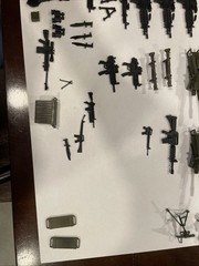Lot Of Over 120 Accessories Guns Weapons Black Sizes Varies Small Pieces