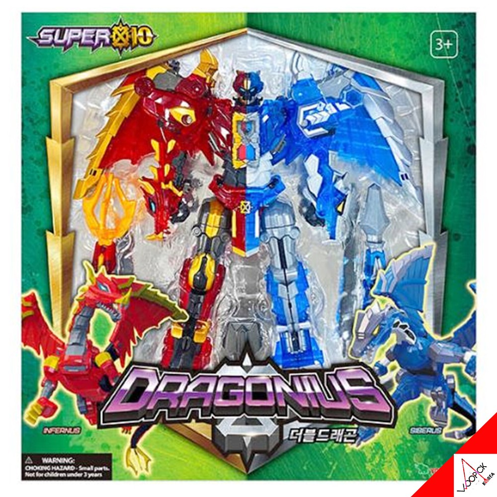 SUPER10 DRAGONIUS Double Dragon Transformer Robot Action Toy Super Ten 2022