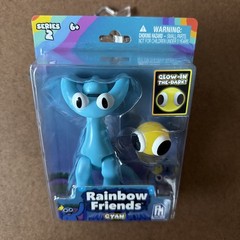 Rainbow Friends Series 2 CYAN Glow in the Dark Toy Action Figure Phat Mojo