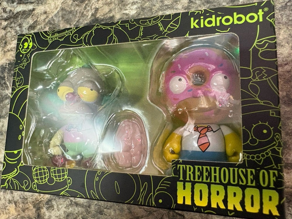 Donut Homer Krusty Clown Treehouse Of Horror Kidrobot Simpsons zombie set