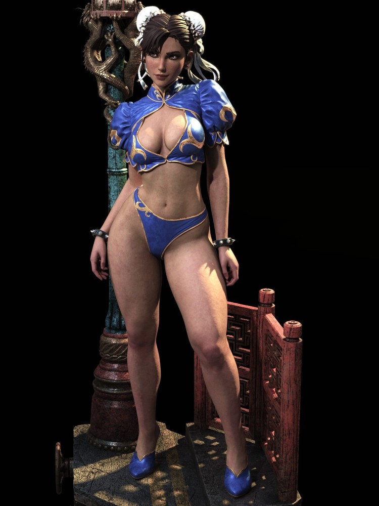 Chun li Street Fighter/3d Figure (25cm) Professionnel Painted