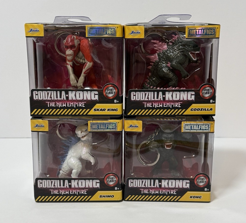 2024 JADA METALFIGS Godzilla x Kong The New Empire Key Chains Set of 4 Skar King