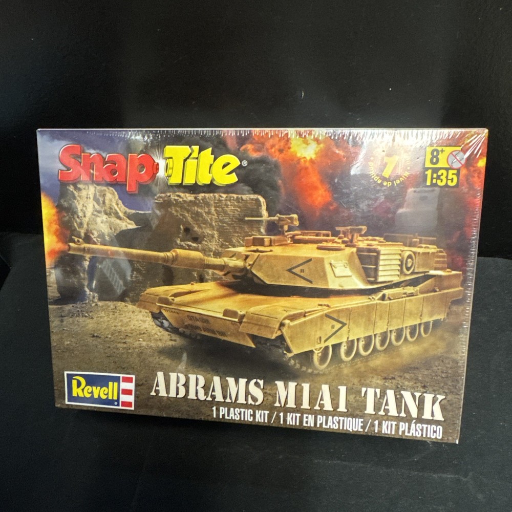REVELL SNAP TITE ABRAMS M1A1 TANK PLASTIC KIT 1:35 MODEL NEW SEALED IN BOX