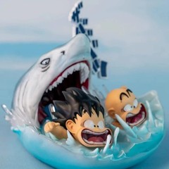 2.6in Anime Dragon Ball Z Son Goku Krillin Shark Water Escape Action Figure