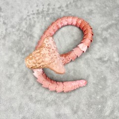 3D Printed Python Snake Pink 15” Kids Fun Toy