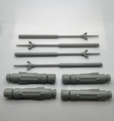 Vintage Star Wars 18” X Wing Cannon Set Replacement Repro Part 1997 POTF