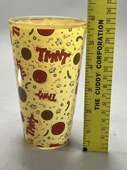 TMNT Teenage Mutant Ninja Turtles 16 oz Pint Glass Pizza Toppings 2015 Funky