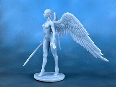 Action Figure black angel 60mm Resin Figure. Tabletop Miniature