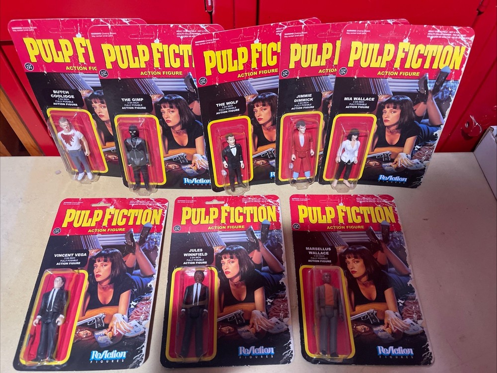 Pulp Fiction Action Figures Complete Set Of 8 Factory Sealed New READ