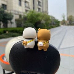 MITAO Panda Couple YIER Bubu and Dudu Cute Peekaboo Deco Toy Couple Gift 1.7 in