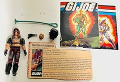 GI Joe 1984 Zartan V1 Complete + Chameleon Swamp Skier 100% File Card Blueprints