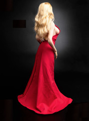1/6 female Monroe Evening red dress for 12′ figure phicen hot toys poptoys ❶USA❶