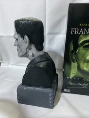 Frankenstein Bust Coin Bank Boris Karloff Silver Screen Version X-Plus 11.5”