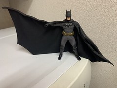 batman mezco one12 custom wired drape leather cape 1:12 NOT FIGURE