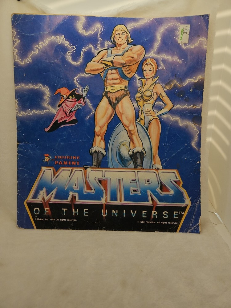 1983 Masters of the Universe He-man Sticker Album by Panini w/ Stickers