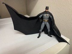 Custom Batman Wired Drape Leather Cape Only Dc Multiverse mcfarlane NOT FIGURE