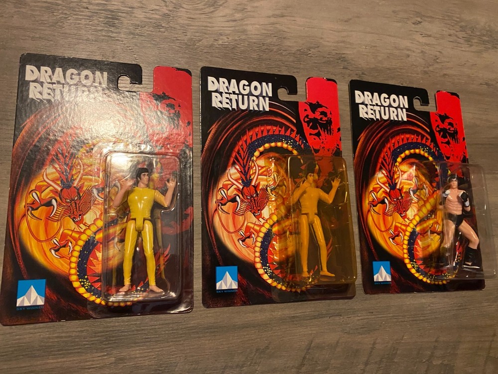 Lot of 3 Bruce Lee Dragon Return MOC Action Figures