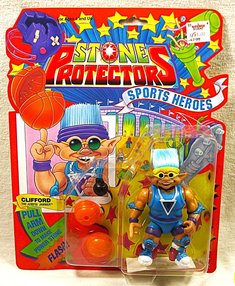 1993 Ace Novelty ☆ Stone Protectors ☆Sport Heroe☆CLIFFORD☆Jumpin’ Jammer☆ Figure