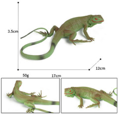 17cm Squamata Lizard PVC Toy Reptile Chameleon Frilled Animal Figure Kids Gift