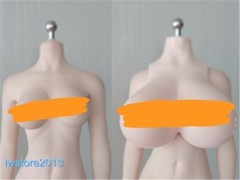 1:6 Female Suntan Normal Breast Bust Cover Model F 12” TBL Action Figure Body