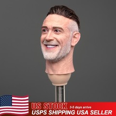 1:6 Male Actor Head Sculpt Carved Model Fit 12” Soldier Action Figure Body Toys