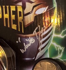 RARE Autographed Legacy Power Morpher Green/White Ranger Jason David Frank COA